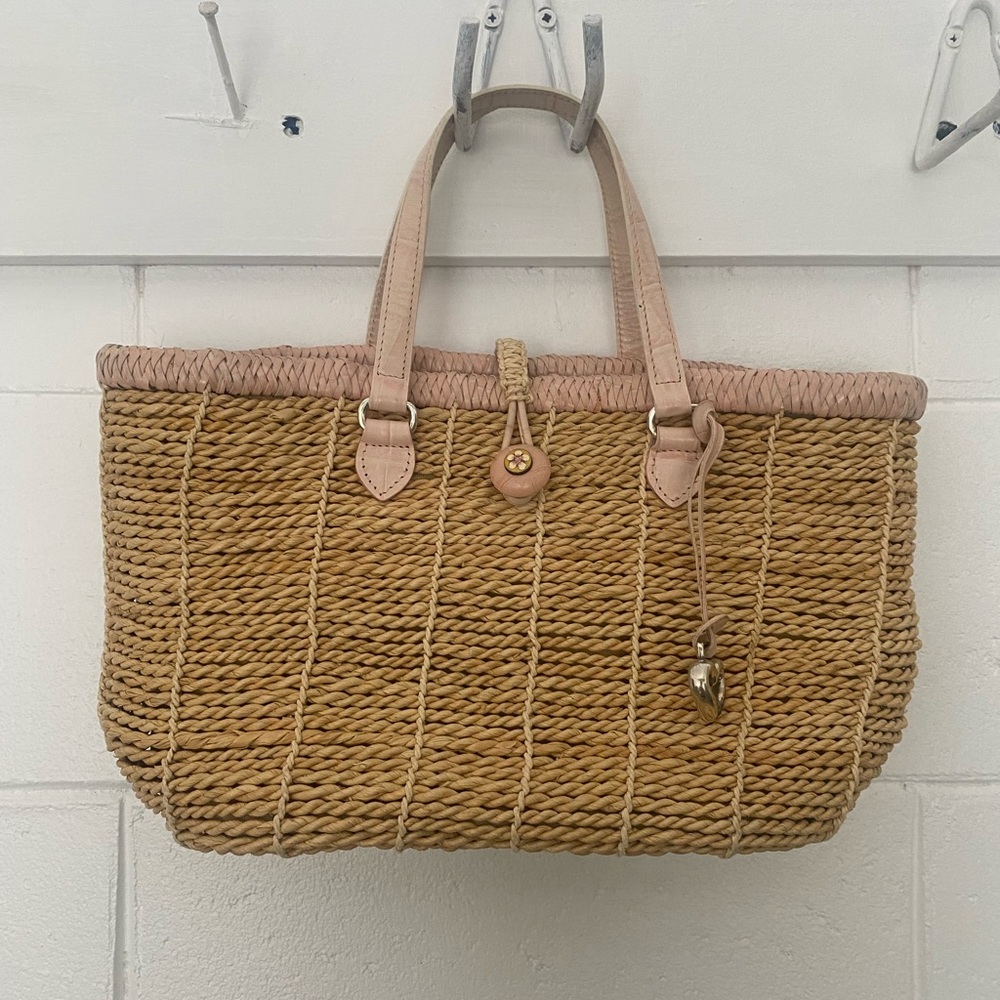 Brighton Raffia/Straw Leather Tote